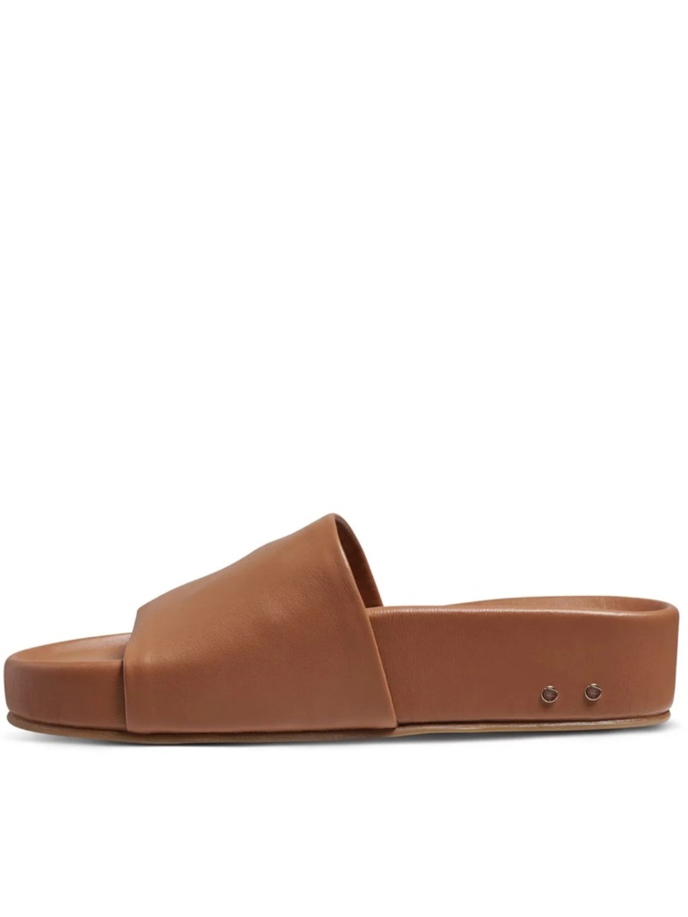 Beek Pelican Slide Sandal Tan Leather Platform Size 8 9 NEW - Picture 4 of 4